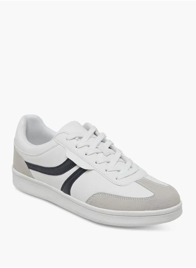ال بي ال من شو اكسبرس Men's Panelled Sneakers with Lace-Up Closure