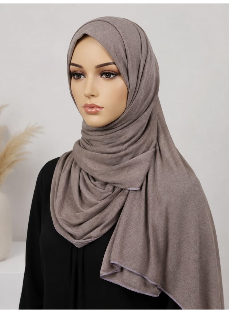 Jersey Hijab for Women, Taupe, Solid Color