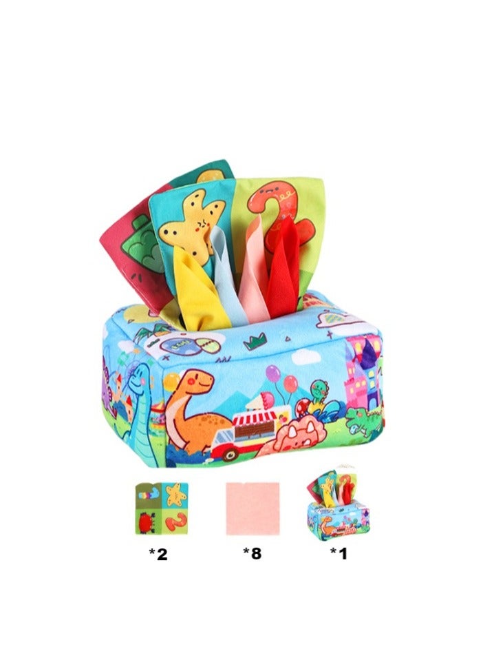 Montessori Toys for Babies Tissue Box Crinkle Toys Montessori Sensory Toys for Babies 6-12 Months  - Image 2