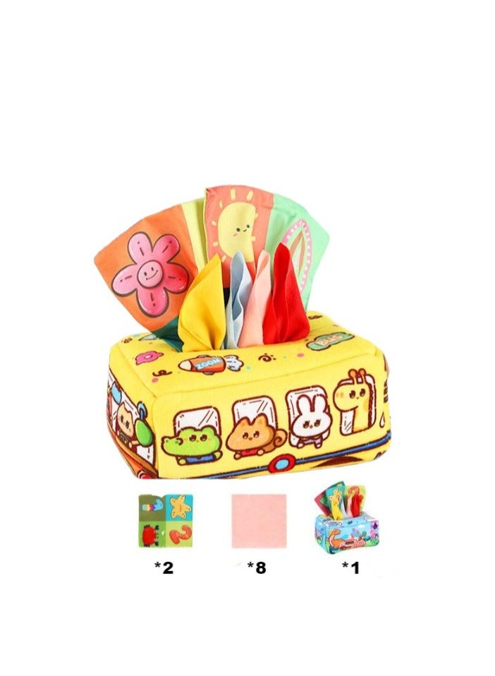 Montessori Toys for Babies Tissue Box Crinkle Toys Montessori Sensory Toys for Babies 6-12 Months  - Image 1