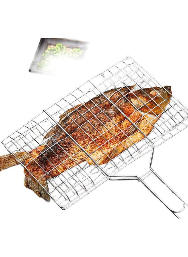 Suncojia Fish Skewers, Barbecue Skewers, Fish Grilling Net, Barbecue Grilling Net, Grilling Net Skewers, Vegetable Skewers, Barbecue Accessories And Tools - Image 1