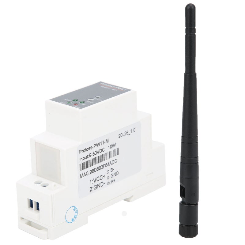 RS485 إلى خادم تسلسلي WiFi إدخال 9-50 فولت تيار مستمر مادة PC ABS - يدعم SmartLink V8 التكوين الذكي بروتوكول TCP UDP MQTT HTTP WebSocket - تحويل RS485 إلى WiFi لتطبيقات إنترنت الأشياء الصناعية - Image 2