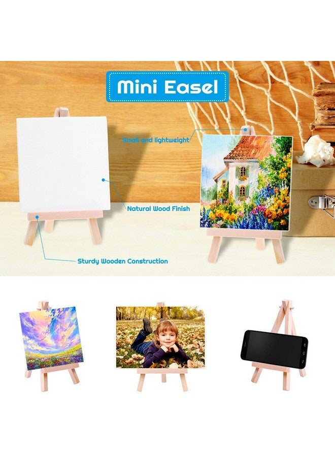 cridoz Mini Canvases 18 Pack Cridoz Small Painting Canvas With Mini Easel 4X4 Inches Art Canvases Painting Kit For Kids Teenagers Acrylic Pouring Oil Water Color - Image 4