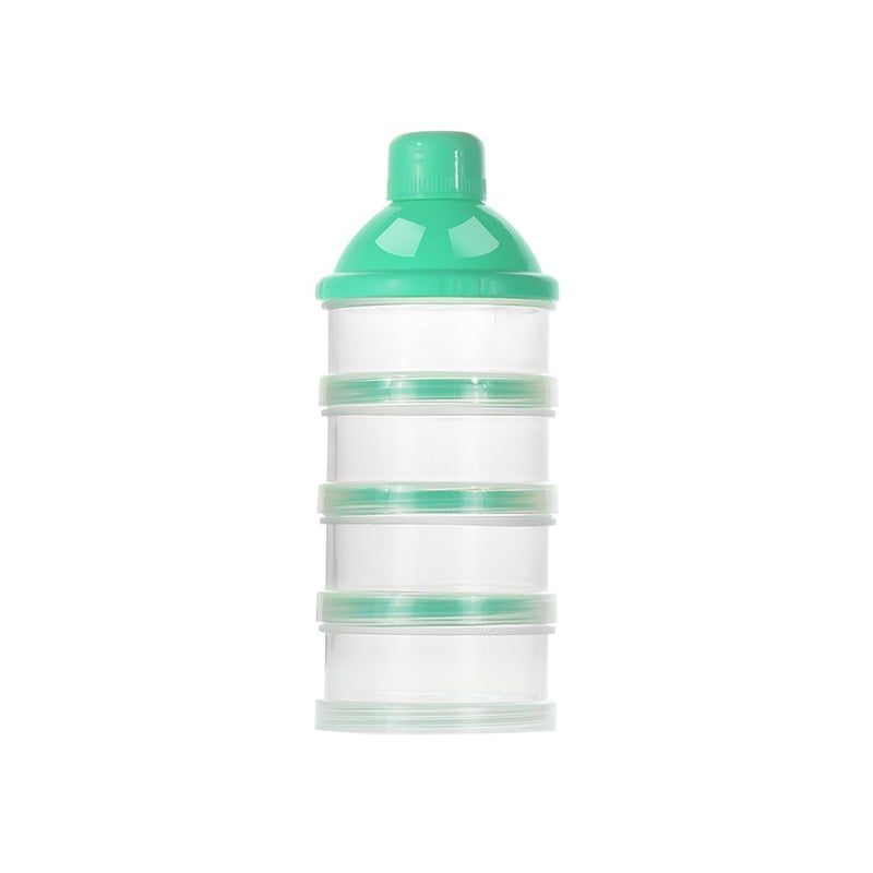 accmor Formula Dispenser On The Go, 4 Compartments Stackable Formula Container for Travel, Baby Milk Powder Kids Snack Container, BPA Free ﻿ - Image 1
