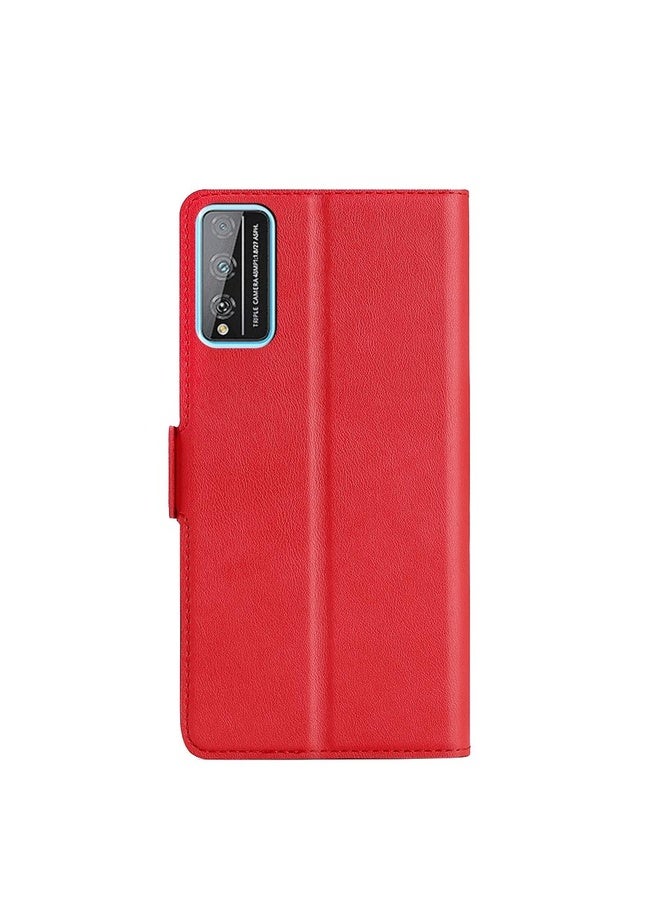 HuHa Case Cover For Honor Play 4T Pro Ultra-thin Voltage Side Buckle PU + TPU Leather Phone Case(Red) - Image 3