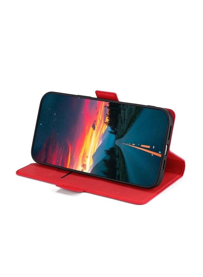 HuHa Case Cover For Honor Play 4T Pro Ultra-thin Voltage Side Buckle PU + TPU Leather Phone Case(Red) - Image 4