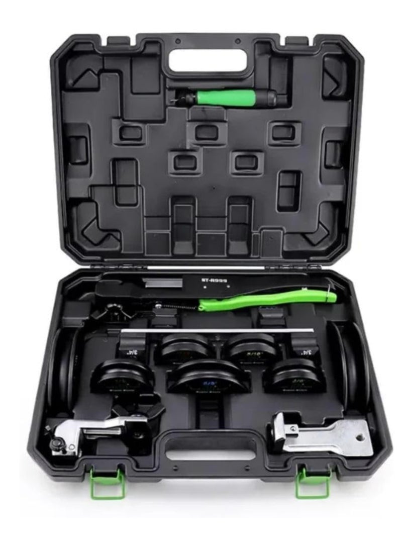 Super stars ST-R999 Pipe Bender Set with Case, 7 Sizes (6-22mm), Aluminium Construction, One-Hand Operation - Image 1