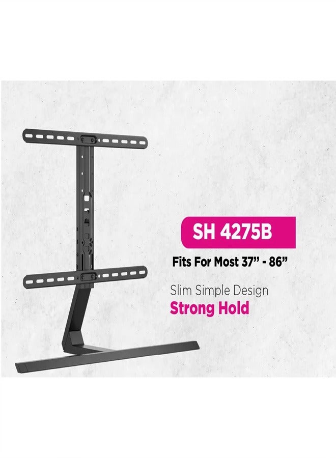 Skill Tech SH 4275B Contemporary Heavy-Duty Tabletop TV Stand for 37"–86" Screens, Max VESA 600x400, Max Load 40kg - Image 3