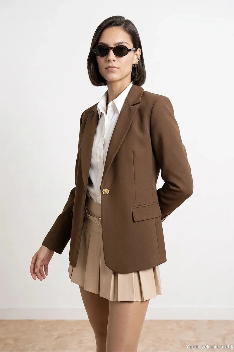 Dilvin Walnut Brown DILVIN Women's Jacket for Women | Best Price UAE