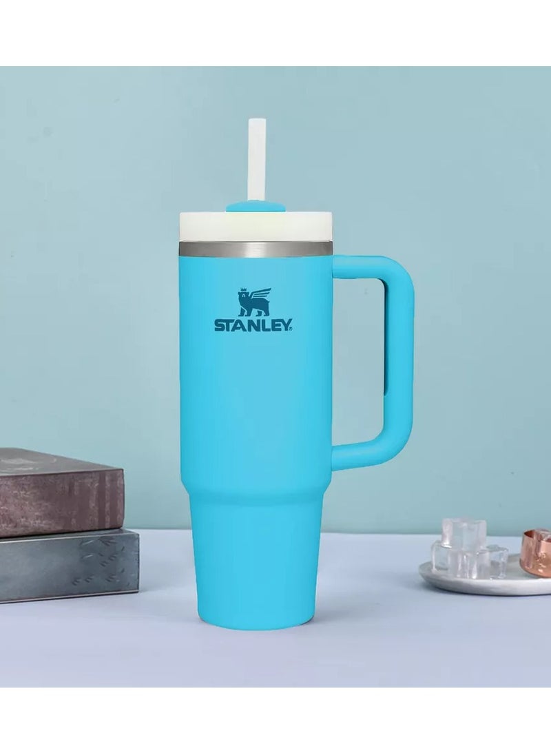 Stanley - 40oz Tumbler with Handle Insulated Stainless Steel Travel Coffee Mug with Straw & Medium Water Bottle Cup for Hot & Cold Beverages - Image 1
