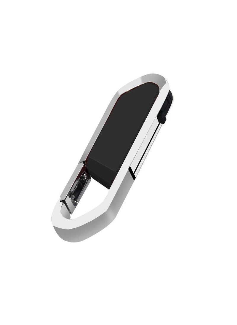 AROAQ - USB Flash Drive, Portable Metal Thumb Drive with Keychain, USB 2.0 Flash Drive Memory Stick, Convenient and Fast Pen Thumb U Disk for External Data Storage, (1pc 16GB Black) - Image 1