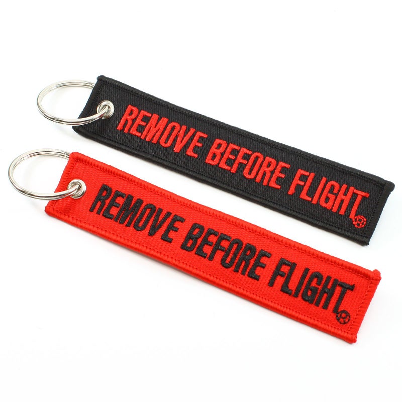 Rotary13B1 Remove Before Flight Key Chain - Black & Red Combo 2 Pack - Image 3