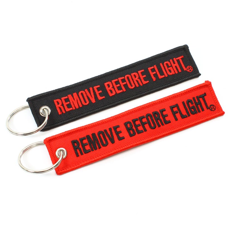 Rotary13B1 Remove Before Flight Key Chain - Black & Red Combo 2 Pack - Image 2