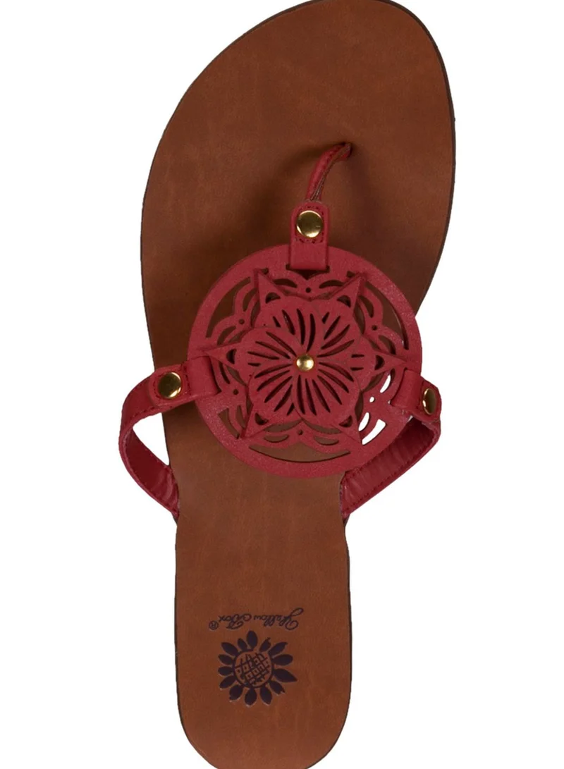 Yellow Box Navajo Flat Sandals