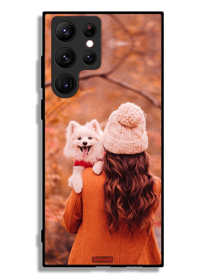 Tolwak Samsung Galaxy S22 Ultra 5G Protective Case Cover Holding Puppy - Image 3