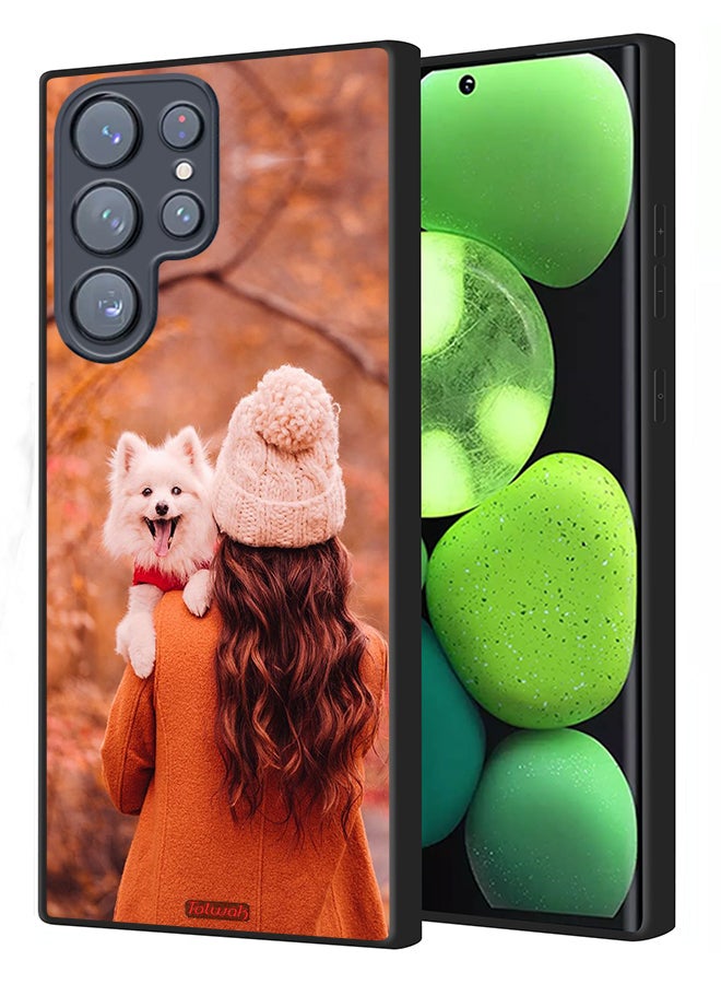 Tolwak Samsung Galaxy S22 Ultra 5G Protective Case Cover Holding Puppy - Image 1