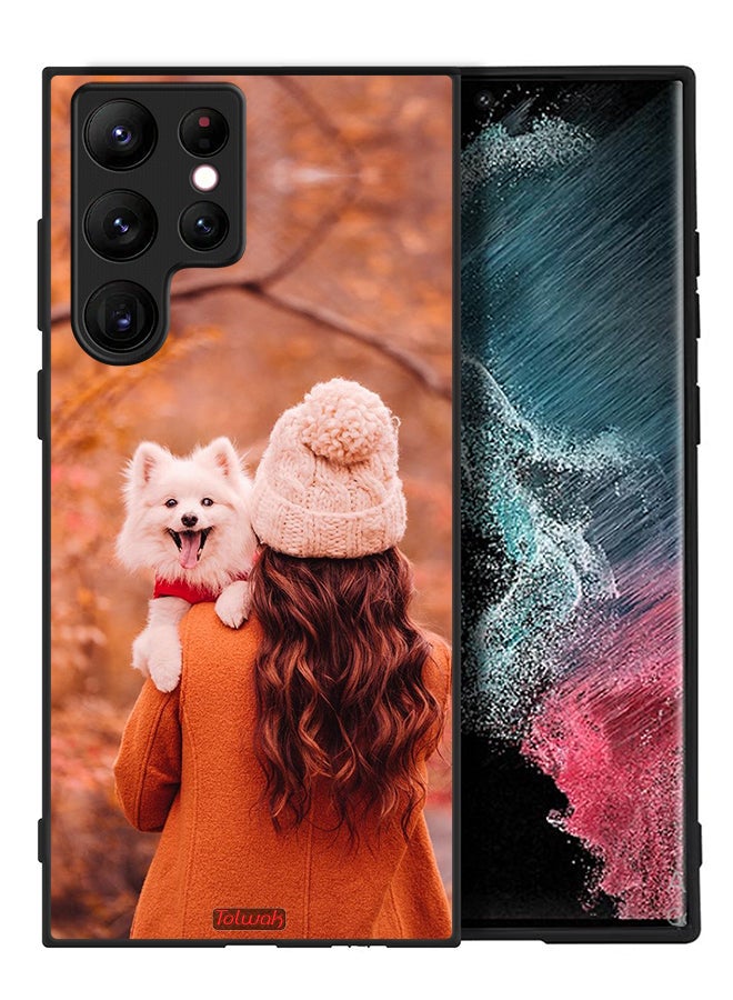 Tolwak Samsung Galaxy S22 Ultra 5G Protective Case Cover Holding Puppy - Image 2