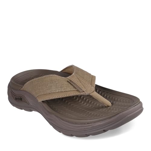 SKECHERS صندل سكيشرز للرجال بتصميم آرتش فيت موتلي إس دي-ريغيل من قماش، TPE، 9 - Image 1