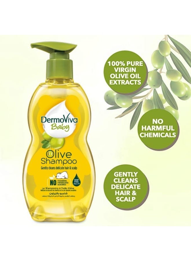 DermoViva Baby Olive Shampoo - Gentle Tear-Free Formula - Image 3