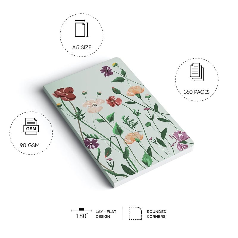 FACTOR NOTES A5 Notebook: Ruled | 90 GSM | 160 Pages (Botanical) - Image 3