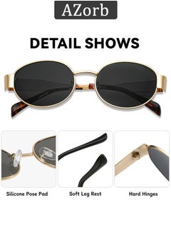 Oval Sunglasses Women Men Retro Round Vintage Men's Metal Frame Sunglass Polarized Sun Glassess UV400 Protection Eye Glasses, Gold - pzsku/Z03EE90158E0DF001597FZ/45/_/1715421804/ab0025ba-4f73-43af-954c-e8549e43af8b