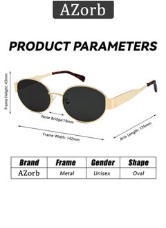 Oval Sunglasses Women Men Retro Round Vintage Men's Metal Frame Sunglass Polarized Sun Glassess UV400 Protection Eye Glasses, Gold - pzsku/Z03EE90158E0DF001597FZ/45/_/1735812826/5c364b13-1091-42c2-8d76-6e96147f31e5