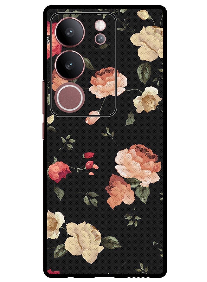 Theodor Protective Case Anti Scratch Shock Proof Bumper Cover For Vivo S17 - S17 Pro Colourful Lotus - Image 1