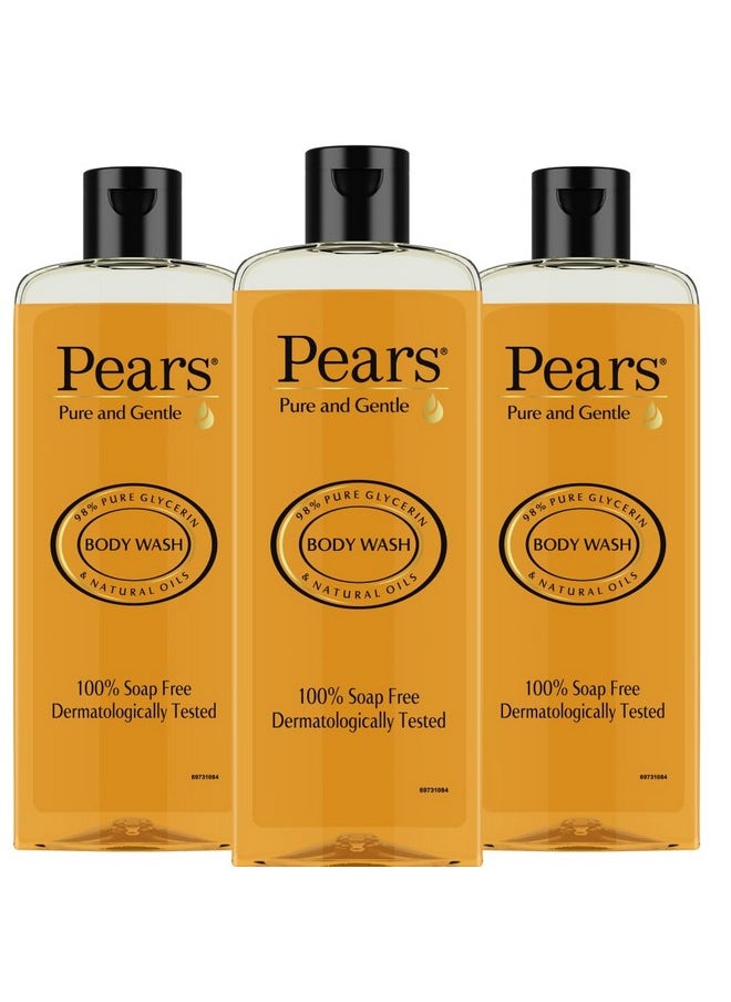 Pears Pure & Gentle Shower Gel With 98% Pure Glycerine 100% Soap Free And No Parabens 250 Ml (Pack Of 3)  - Image 1