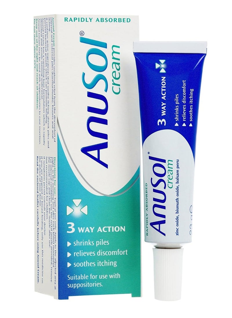 أنوسول كريم لعلاج البواسير – 23 جم – تخفيف مهدئ للبواسير – تركيبة أكسيد الزنك – فعالية سريعة – للاستخدام من قبل البالغين فقط – أنبوب صحي - Image 1