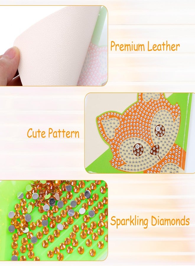 Anseal 8 Pcs Diamond Art Bookmarks, Rhinestone Crystal Corner Bookmarks for Book Lovers, Triangle Embroidery Painting Arts Crafts Book Mark for Gifts (Animal) - Image 3