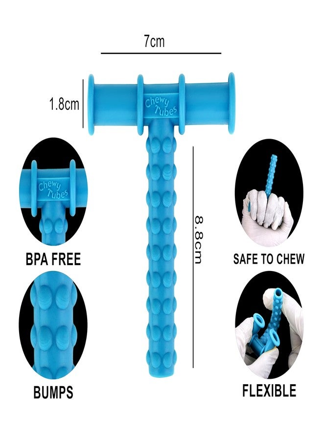 MJ Talk Tools® Chewy Tubes Blue Speech delay Child Therapy Tools Original Chewy Tubes Pack of 1 - Image 4