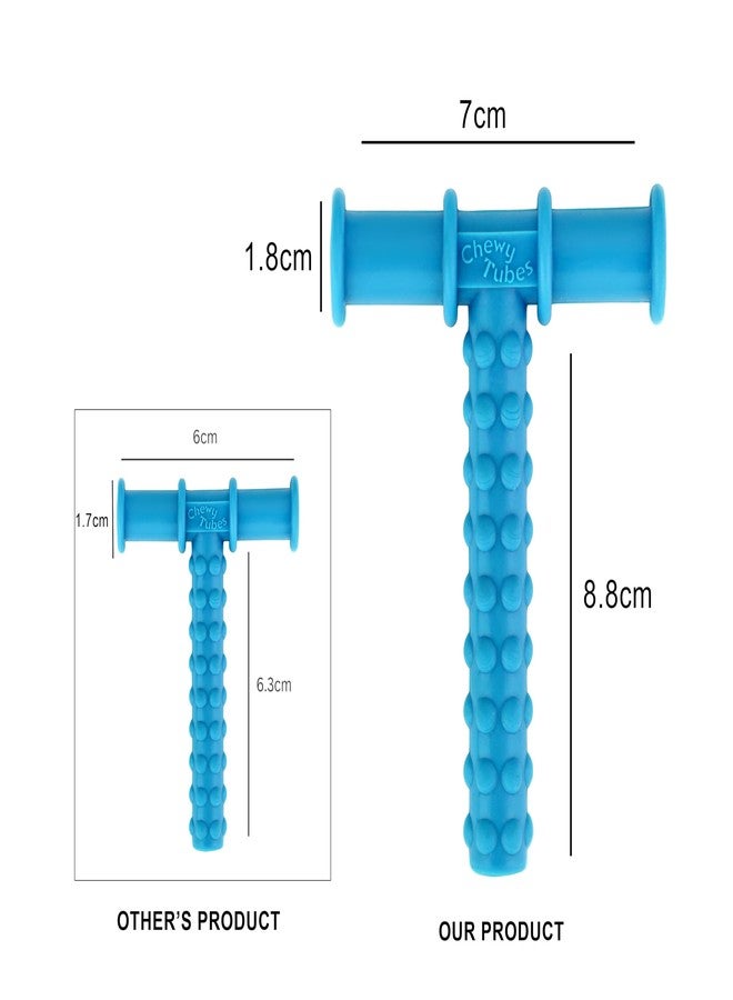 MJ Talk Tools® Chewy Tubes Blue Speech delay Child Therapy Tools Original Chewy Tubes Pack of 1 - Image 2