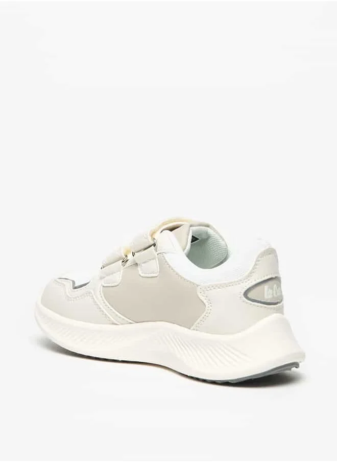 لي كوبر Boys' Panelled Sneakers with Hook and Loop Closure