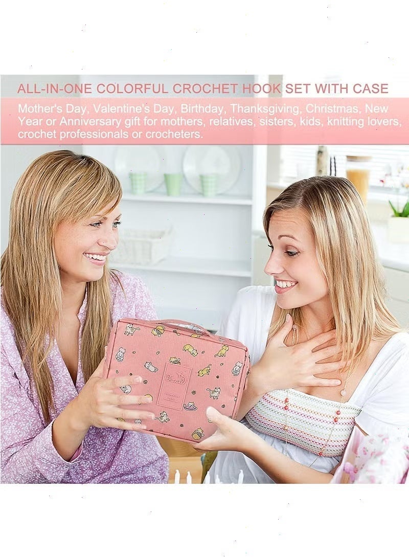 Yoawllty Crochet Kit for Beginners Adults, Complete 55pcs Crochet Starter Kit with Soft Hooks, Yarn Balls & Portable Case, Perfect Knitting & Crochet Set for DIY Crafts & Gifts - Image 5