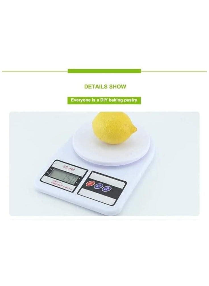 إس إف 400 ميزان مطبخ رقمي حتى 10 كجم لون أبيض 24.5x3.5x17 سم أبيض 24.5x3.5x17سم - Image 2