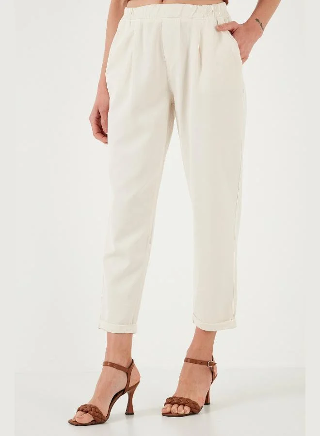 ليلا بنطلون نسائي ليلا بقصة مستقيمة وخصر عادي