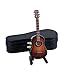 Dselvgvu Wooden Miniature Guitar with Stand and Case Mini Musical Instrument Classic Guitar Replica Collectible Figurines Model Home Decoration Display Ornament Brown 393x142x056 - Image 2