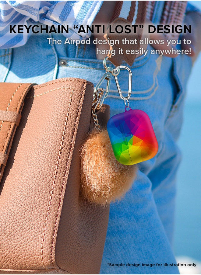 Stylizedd - StylePods Case for Airpods 3rd Gen Case With Anti-Lost Keychain - Autumn Scribble - Image 1
