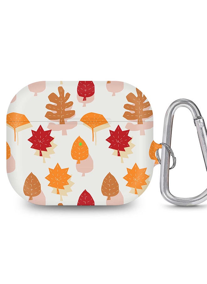 Stylizedd - StylePods Case for Airpods 3rd Gen Case With Anti-Lost Keychain - Autumn Scribble - Image 1