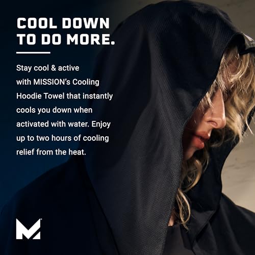 Mission منشفة هوديي تبريد MISSION، أصفر عالي الوضوح - ميكروفايبر ناعم وقوي - تبرد لمدة تصل إلى 2 ساعة - حماية من الشمس UPF 50 - قابلة للغسل في الغسالة - Image 4