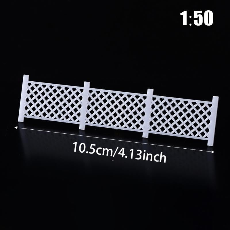 10 Pieces Mini Fence Model Railway Railing Model Building Barrier for Sand Table Landscape DIY Architecture Craft Decoration for Collectors, Style C - Image 3