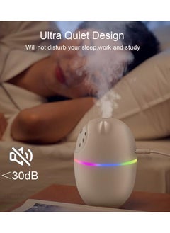 Generic hanso Humidifier, Mini Portable Humidifier Portable Aroma Oil Diffuser & Humidifier with Night Light - Capacity, Ideal for Home, Office, Car, and Plant Purification, 220ML (Blue)  - Image 2