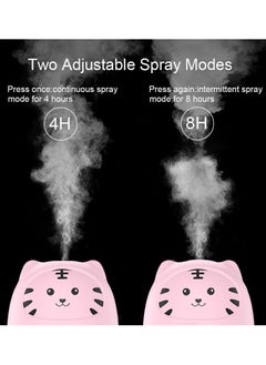 Generic hanso Humidifier, Mini Portable Humidifier Portable Aroma Oil Diffuser & Humidifier with Night Light - Capacity, Ideal for Home, Office, Car, and Plant Purification, 220ML (Blue)  - Image 3