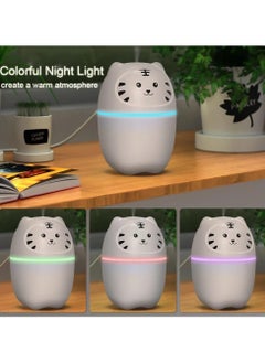 Generic hanso Humidifier, Mini Portable Humidifier Portable Aroma Oil Diffuser & Humidifier with Night Light - Capacity, Ideal for Home, Office, Car, and Plant Purification, 220ML (Blue)  - Image 4