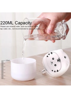 Generic hanso Humidifier, Mini Portable Humidifier Portable Aroma Oil Diffuser & Humidifier with Night Light - Capacity, Ideal for Home, Office, Car, and Plant Purification, 220ML (Blue)  - Image 5