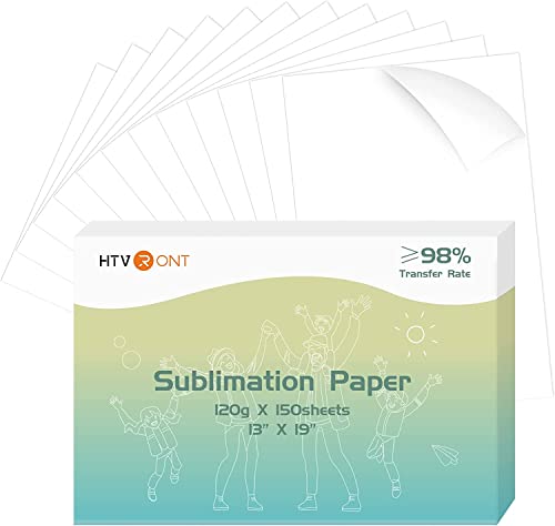 HTVRONT Sublimation Paper 13x19 inches 150 Sheets Sublimation Paper Compatible with Inkjet Printer 120g