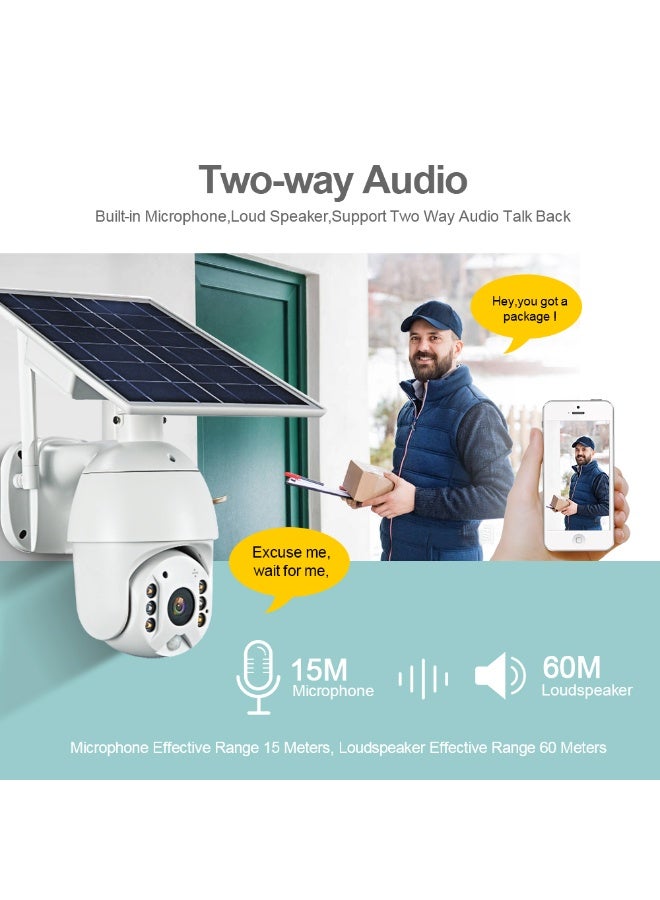 Wireless Outdoor Solar Power PTZ Camera – WiFi & 3G/4G/LTE SIM Support | S10 Smart CCTV Security with Night Vision & Motion Tracking - Image 5