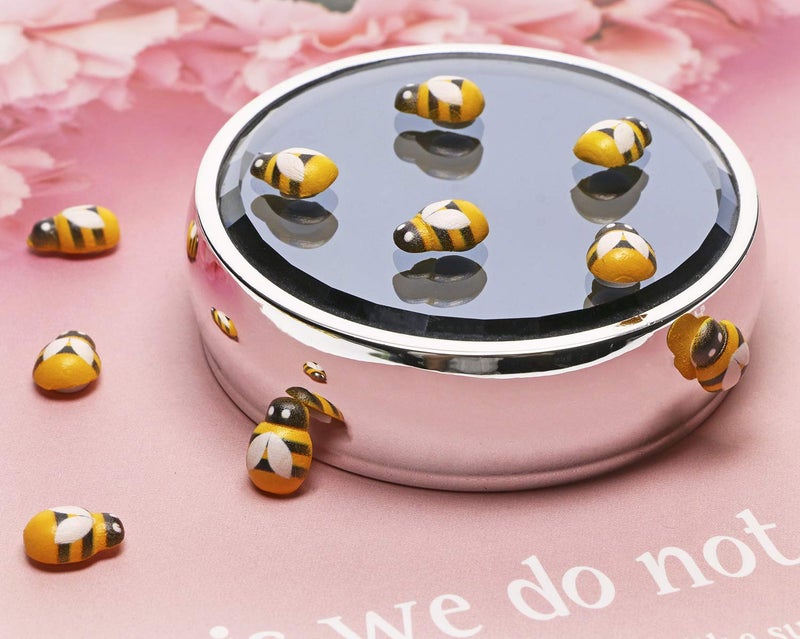 Penta Angel Tiny Wooden Bee Embellishments 50Pcs Self-Adhesive Painted Flatback Wood Bumble Bee Pieces for Scrapbooking Decoration and Craft DIY - Image 5