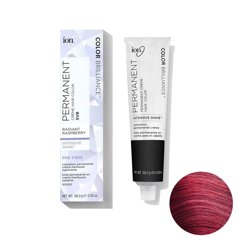 Ion Permanent Creme Hair Color - Radiant Raspberry Shade 5VR - Image 1