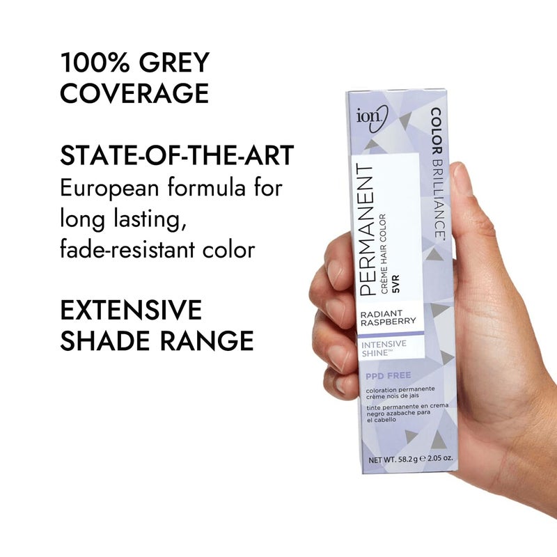 Ion Permanent Creme Hair Color - Radiant Raspberry Shade 5VR - Image 4